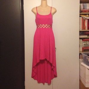 Super cute pink dress with cut out stomach